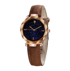 Luxury Women Watches Starry Sky Irregular Dial Ladies Fashion Quartz Wristwatch Leather Strap Clock  Casual Reloj Mujer @50