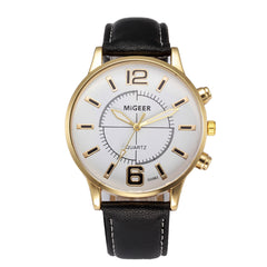 Men Watch Retro Design Leather Band Analog Alloy Quartz Watch Man watches mens 2019 men wristwatch clock