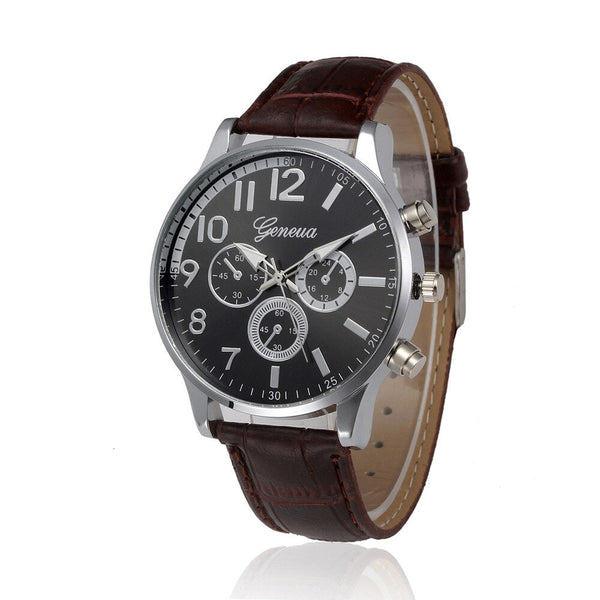 Men Wrist Watch Retro Design Leather Band Analog Alloy Quartz Watch vintage men wristwatch clock relogios masculinos