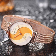 MINIFOCUS Watches Women Fashion Watch 2019 Female Watch Gold Luxury Brand Womans Watch Ladies Stainless Steel Mesh Wristwatches