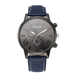 MIGEER Men Watch Classic Leather Strap Quartz Casual watch man watches mens 2019 men wristwatch clock