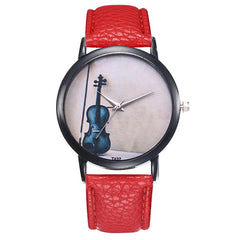 Women's Watches Bayan Kol Saaty Fashion Simple Violin Pattern Watch Reloj De Mujer Montre Femme Acier Inoxydable @50