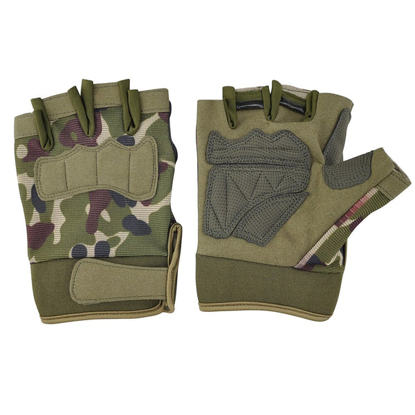 Army Paintball Airsoft Shooting Outdoor Knuckle Half Finger Motorcycle Cycling Gloves Tactical Gloves Fingerless Military P30