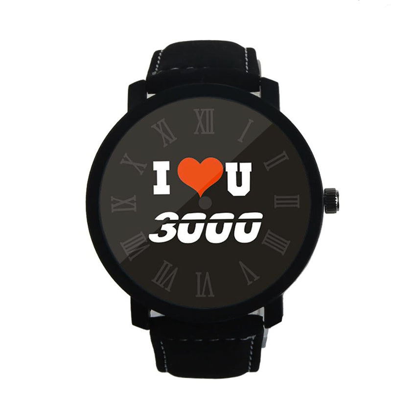 Men's Women Watch I LOVE YOU 3000 Fashionable Quartz Simple Leather Belt Watches Female Clock Relojes Hombre 2019 zegarek meski