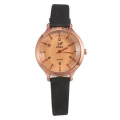 High Quality Women Watch Fashion Quartz Wristwatch Simple Clock Gemstone Glass Cut Solid Color Leather Strap Montre Femme@50