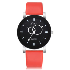 Minimalism Watches Women Circle Pattern Dial Ladies Simple Quartz Wristwatch Business Clock Leather Strap Relojes Para Mujer@50