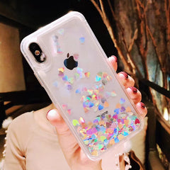 Love heart Sequins quicksand Case for iphone 11 Pro 11 Pro MAX XS Max XR X 8 7 6 Plus Shining Dynamic liquid glitter Phone Cover