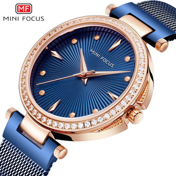 MINIFOCUS Women Watches Gold Waterproof Lady Watch For Woman Watches 2019 Brand Luxury Fashion Casual Ladies Quartz Wristwatch
