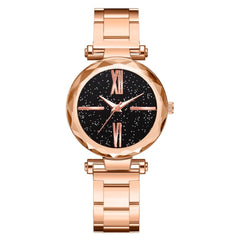 Minimalism Women Watches Luxury Ladies Quartz Wristwatch  Alloy Strap Starry Sky Dial Clock Fashion Gift Zegarki Damskie@50