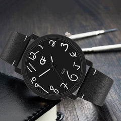 Men's Watch Fashion High-End Quartz Letter Leather Pointer Light Series Wristwatch Mens Reloj Hombre 2019 erkek kol saati