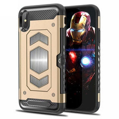Phone Case For Iphone X XS Max XR 6 6S 7 8 Plus Hybrid Armor Car Magnetic Suction Bracket Cases Rugged Soft Card Slot Cover