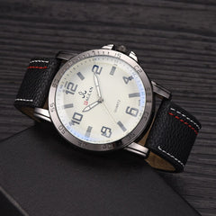 DISU Men Wristwatch Quartz High Quality Leather Blue Ray Glass Watch Man watches mens 2019 men wristwatch clock
