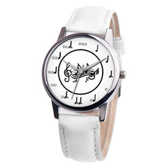 Women's Watches Best Sellers Simple Fashion Quartz Watch Note Pattern Bayan Kol Saati High Quality Featured Zegarki Damskie@50
