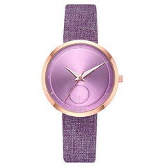Beat Selling  Women's Watches Fashion  Golden Border Dial Ladies Quartz Wristwatch  Leather  Strap Clock Simple Reloj Mujer @50