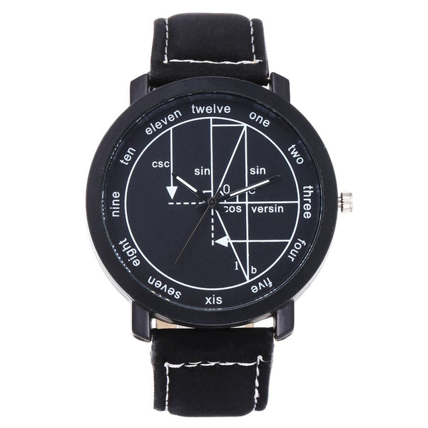 Creative Women Watch Interesting Mathematical Formula Dial Ladies Quartz Wristwatch Leather Strap Clock Simple Relogio Feminino5