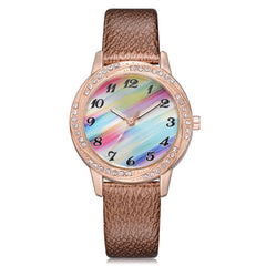 Women's Watches Casual watch De Mujer Zegarki Damskie Rainbow Dial Vintage Belt Ladies Exquisite Clock Bayan Saat@50