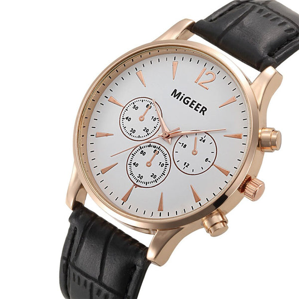 Men Wrist Watch Luxury Fashion Crocodile Faux Leather Analog Quartz Watch watches mens 2019 men wristwatch clock