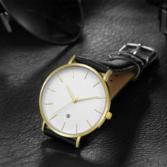 DISU Men Wrist Watch Luxury Quartz Sport Military Stainless Steel Dial Leather Band watches man unique watch for men wristwatch