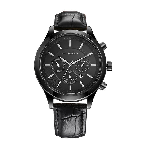 DISU Men Wrist Watch Leather Military Alloy Analog Quartz  Business watch man wrist watches day date relogios masculino