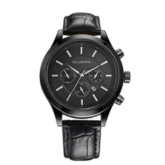 DISU Men Wrist Watch Leather Military Alloy Analog Quartz  Business watch man wrist watches day date relogios masculino