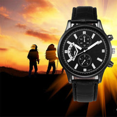 DISU Men Wrist Watch Retro Design Leather Band Analog Alloy Quartz watch man  vintage men wristwatch clock relogios masculino
