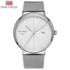 MINI FOCUS Fashion Creative Men Watch Luxury Brand Simple Style Mens Watches Quartz Stainless Steel Band Casual Men's Watches
