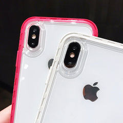Candy Color Wave point Frame Shockproof Case For iphone 11 XS Max XR 6 6s 7 8Plus Transparent TPU +PC Hard Protective Phone Case