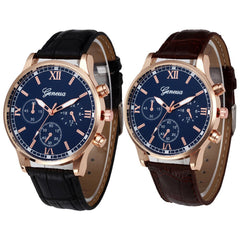 Man Wrist Retro Design Leather Band Analog Alloy Quartz Watch Mens vintage men wristwatch clock relogios masculinos