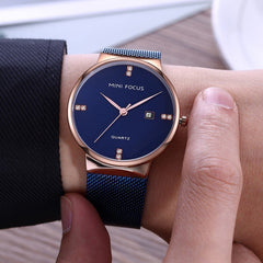 MINI FOCUS Men Watches 2019 Luxury Brand Wristwatch Mens Quartz Watch Men Waterproof Stainless Steel Clock Man Relogio Masculino