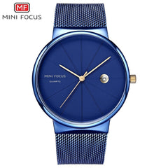 MINI FOCUS Fashion Creative Men Watch Luxury Brand Simple Style Mens Watches Quartz Stainless Steel Band Casual Men's Watches