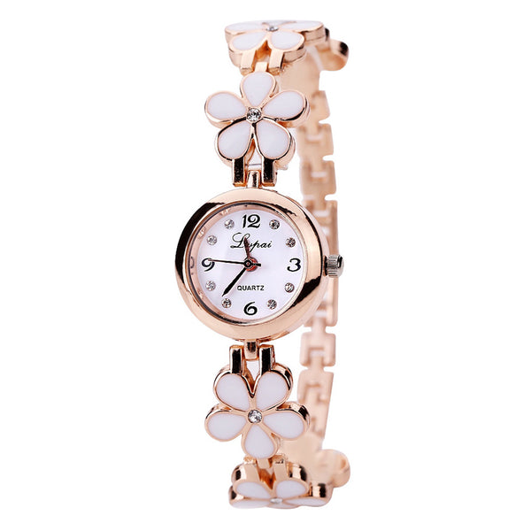Women's Watches Casual Watch Disc Flower Bracelet With Rhinestone Dress Quartz Wristwatch Business Style Clock Zegareki Damsk@50