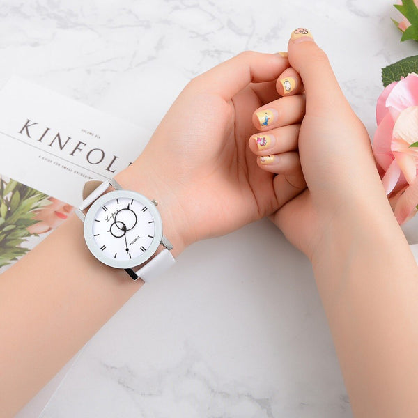 Top Brand Women Watches Casual Dial Ladies Business Quartz Wristwatch Temperament  Leather Strap Clock Dress Reloj Mujer @50