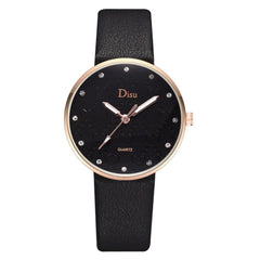 Feature Women's Watches Gold Framed Disc Ladies Quartz Wristwatch  With Rhinestone Casual Clock Fashion  Zegarek Damski @50