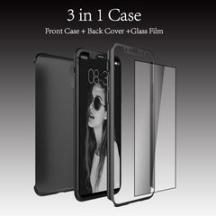 360 Degree Phone Cases For iPhone X 8 7 6 6s Plus 5 5s SE Case Ultra thin Hard PC Shockproof Armor Cover Shell Capa + Glass Film