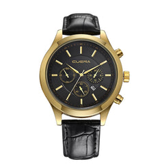 DISU Men Wrist Watch Leather Military Alloy Analog Quartz  Business watch man wrist watches day date relogios masculino