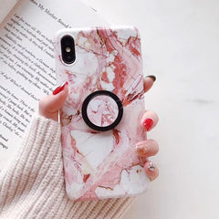Phone Case For iPhone 6 6S 7 8 Plus X XS MAX XR Fashion Marble Teenage Style Soft IMD Graphic Phone Case Cover Shells Bag