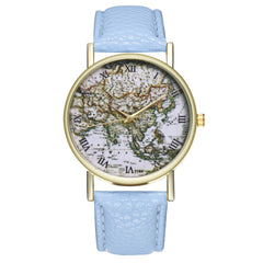 World Map Pattern Women Watches Exquistite Simple Fashion Montre Femme Acier Inoxydable Relogio Feminino High Quality Clock@50