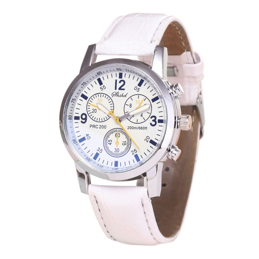 Men wrist watch Blue-ray glass neutral quartz simulates epidermal Leather Strap Wristwatch Mens Reloj Hombre 2019 orologio uomo