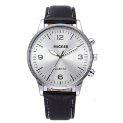 Men Watch Business Leather Strap Sports Simulated Quartz wristwatch mens watches mens 2019 relogios masculino