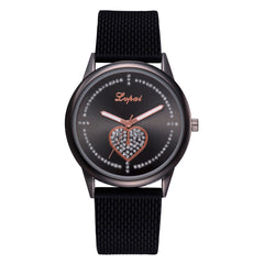 Women's Watches Simple Love Pattern Silicone Strap Ladies Quartz Wristwatch Minimalism Dress Gift Clock Reloj Mujer@50