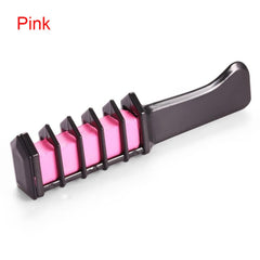 1Pc Disposable Fashion 6 Color Temporary Hair Chalk Color Comb Dye Cosplay Colorful Hair Styling Dyeing Pigment Small Comb TSLM2