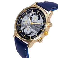 DISU Men Wrist Watch Design Leather Retro Design Leather Band Analog Alloy Quartz watch man watches mens 2019 relogios masculino