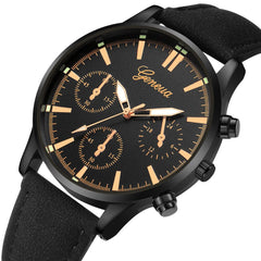 DISU Men Wrist Watch Luxury Quartz Military Stainless Steel Dial Leather Band watch man watches mens 2019 relogios masculino