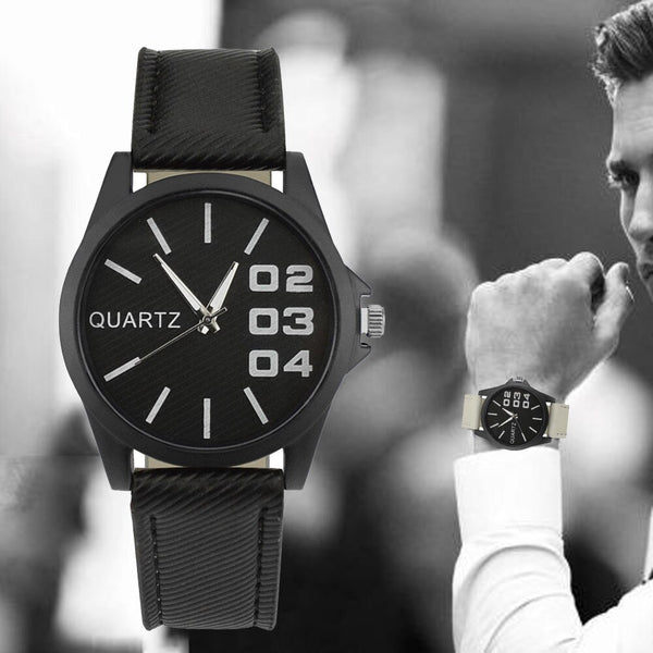 Men Wrist Watch Retro Design Leather Band Analog Alloy Quartz Watch Mens Reloj Hombre 2019 Men Wristwatch Clock relogio