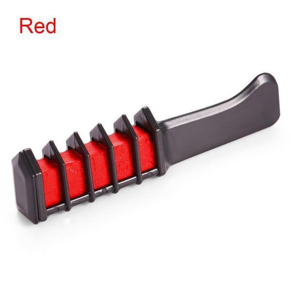 1Pc 6 Color Temporary Hair Chalk Color Comb Dye Disposable Cosplay Party Hair Styling Dyeing Pigment Comb Tool Easy to use TSLM2