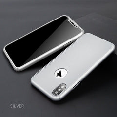360 Degree Phone Case For iPhone XS Max 6 7 8 Plus Case With Tempered Glass For iPhone X 8 7 6 Cases Front Back Full Cover Case