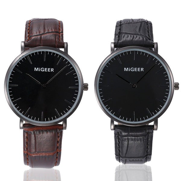 Man Wrist Watch Retro Design Leather Band Analog Alloy Quartz Watch Mens Reloj Hombre 2019 relogios masculino