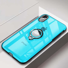 Ring Stand Case For iPhone X XS Max XR Cases Slim Soft Silicon TPU Clear Buckle Magentic Kickstand Back Cover Fundas