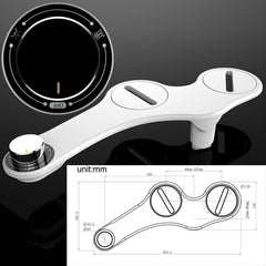 FOHEEL Non-Electric Toilet Seat Bidet Hot Cold Water Bathroom Muslim Shattaf Washing Bidet Sprayer Self-Cleaning Nozzle