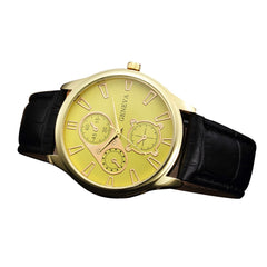 DISU Men Wrist Watch Retro Design Leather Band Analog Alloy wristwatch mens watches mens 2019 relogios masculino